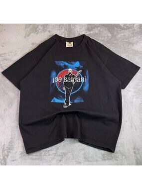 Vintage 1998 Joe Satriani Winterland Crystal Planet Tour Band T Shirt Black XL